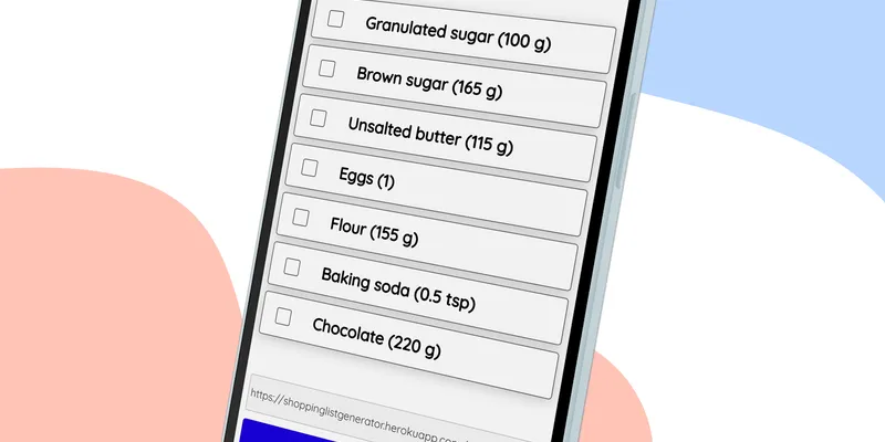 Hero graphic for Shopping List Online