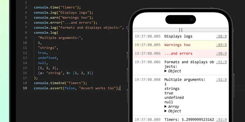 Hero graphic for FakeConsole.js