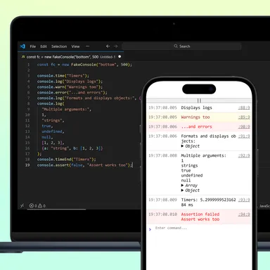 Hero graphic for FakeConsole.js